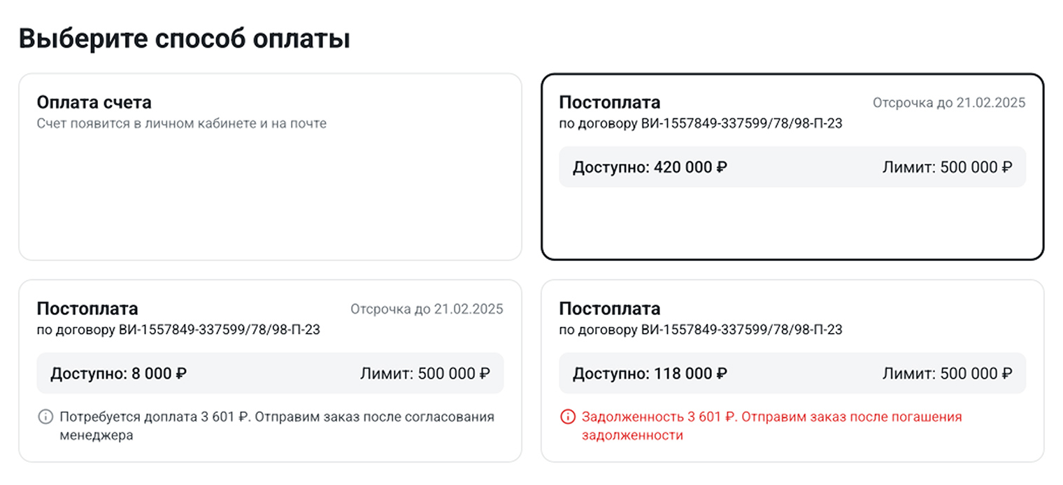 Вся необходимая информация отображается в корзине