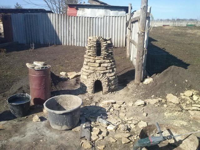 Декоративная мельница из цемента