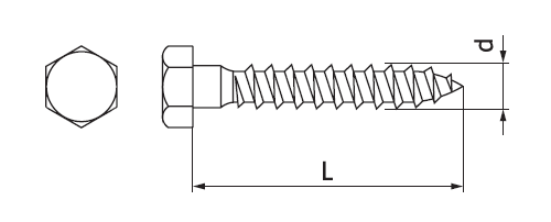 Шурупы сантехнические - купить болт глухарь по дереву DIN 571 (аналог ...